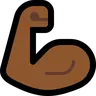 Flexed Biceps: Medium-Dark Skin Tone Emoji 💪🏾 image - Microsoft Windows 10 Segoe UI Emoji style