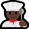 Man Cook: Dark Skin Tone Emoji 👨🏿‍🍳 image - Microsoft Windows 10 Segoe UI Emoji style