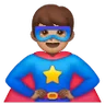 Man Superhero: Medium Skin Tone Emoji 🦸🏽‍♂️ image - Samsung style