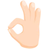 Ok Hand: Light Skin Tone Emoji 👌🏻 image - Facebook Messenger (2016) style