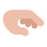 Palm Down Hand: Medium-Light Skin Tone Emoji 🫳🏼 image - Microsoft Classic 2D style