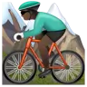 Man Mountain Biking: Dark Skin Tone Emoji 🚵🏿‍♂️ image - WhatsApp style