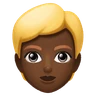 Person: Medium-Dark Skin Tone, Blond Hair Emoji 👱🏾 image - Huawei Harmony OS style