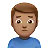 Man Frowning: Medium Skin Tone