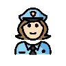 Woman Police Officer: Light Skin Tone Emoji 👮🏻‍♀️ image - OpenMoji style