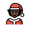 Mx Claus: Dark Skin Tone Emoji 🧑🏿‍🎄 image - OpenMoji style