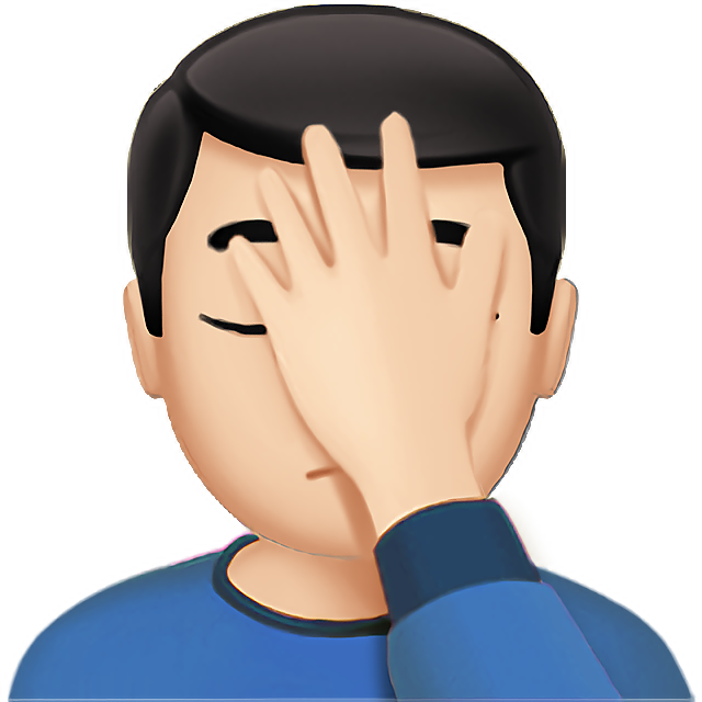 Man Facepalming: Light Skin Tone