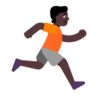 Person Running Facing Right: Dark Skin Tone Emoji 🏃🏿‍➡️ image - Microsoft Classic 2D style
