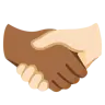 Handshake: Light Skin Tone, Medium-Dark Skin Tone Emoji 🫱🏻‍🫲🏾 image - Google Noto Color style