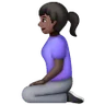 Woman Kneeling: Dark Skin Tone Emoji 🧎🏿‍♀️ image - Samsung style