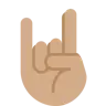 Sign Of The Horns: Medium Skin Tone Emoji 🤘🏽 image - Twitter / X (Twemoji) style