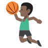 Person Bouncing Ball: Dark Skin Tone Emoji ⛹🏿 image - EmojiTwo style