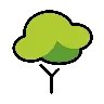 落葉樹 Emoji 🌳 image - OpenMoji style