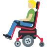 Man In Motorized Wheelchair: Medium-Light Skin Tone Emoji 👨🏼‍🦼 image - Twitter / X (Twemoji) style
