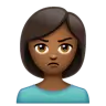 Woman Pouting: Medium-Dark Skin Tone Emoji 🙎🏾‍♀️ image - WhatsApp style