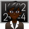 Man Teacher: Dark Skin Tone Emoji 👨🏿‍🏫 image - Emojidex style