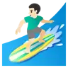 Man Surfing: Light Skin Tone Emoji 🏄🏻‍♂️ image - Google Noto Color style