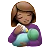 Woman Feeding Baby: Medium Skin Tone