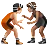 People Wrestling: Light Skin Tone, Medium Skin Tone