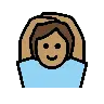 Person Gesturing Ok: Medium Skin Tone Emoji 🙆🏽 image - OpenMoji style