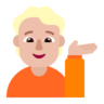 Person Tipping Hand: Medium-Light Skin Tone Emoji 💁🏼 image - Microsoft Classic 2D style