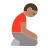 Man Kneeling: Medium Skin Tone
