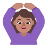 Woman Gesturing Ok: Medium Skin Tone Emoji 🙆🏽‍♀️ image - Microsoft Classic 2D style