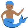 Merman: Medium-Dark Skin Tone Emoji 🧜🏾‍♂️ image - Twitter / X (Twemoji) style