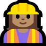Woman Construction Worker: Medium Skin Tone Emoji 👷🏽‍♀️ image - Microsoft Windows 10 Segoe UI Emoji style