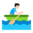 Man Rowing Boat: Light Skin Tone