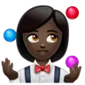 Woman Juggling: Dark Skin Tone Emoji 🤹🏿‍♀️ image - WhatsApp style