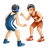 People Wrestling: Light Skin Tone