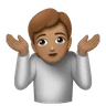 Person Shrugging: Medium Skin Tone Emoji 🤷🏽 image - Huawei Harmony OS style