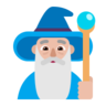 Man Mage: Medium-Light Skin Tone Emoji 🧙🏼‍♂️ image - Microsoft Classic 2D style