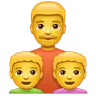 Family: Man, Boy, Boy Emoji 👨‍👦‍👦 image - WhatsApp style