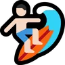 Person Surfing: Light Skin Tone Emoji 🏄🏻 image - Microsoft Windows 10 Segoe UI Emoji style