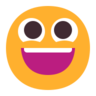 Emoji Vigyorgó arc 😀 image - Microsoft Classic 2D style