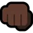 Oncoming Fist: Dark Skin Tone