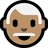 Man: Medium Skin Tone, White Hair
