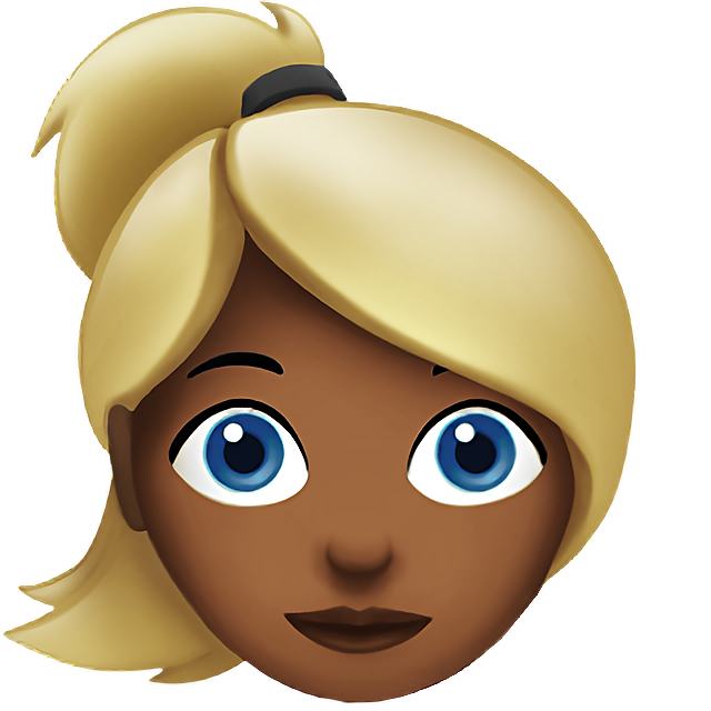 Woman: Medium-Dark Skin Tone, Blond Hair