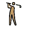 Man Golfing: Medium Skin Tone Emoji 🏌🏽‍♂️ image - OpenMoji style