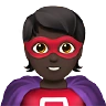 Superhero: Dark Skin Tone Emoji 🦸🏿 image - Apple style