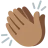 Clapping Hands: Medium Skin Tone Emoji 👏🏽 image - Google Noto Color style