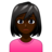 Woman Frowning: Dark Skin Tone