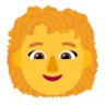 Woman: Curly Hair Emoji 👩‍🦱 image - Microsoft Classic 2D style