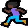 Woman Running: Dark Skin Tone Emoji 🏃🏿‍♀️ image - Microsoft Windows 10 Segoe UI Emoji style