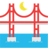Puente en la noche Emoji 🌉 image - Skype style