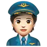 Pilot: Light Skin Tone Emoji 🧑🏻‍✈️ image - WhatsApp style