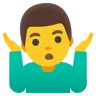 Man Shrugging Emoji 🤷‍♂️ image - Google Noto Color style