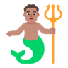 Merman: Medium Skin Tone Emoji 🧜🏽‍♂️ image - Microsoft Classic 2D style